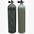 Polaris 5,7L Alu 40 cuft Tauchflasche mit Ventil links Natur