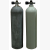 Polaris 5,7L Alu 40 cuft Tauchflasche mit Ventil links Natur